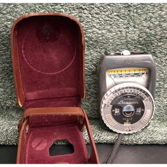NOS Gossen Lunasix Light Meter With Brown Leather Case Vintage Immaculate - Picture 3 of 13